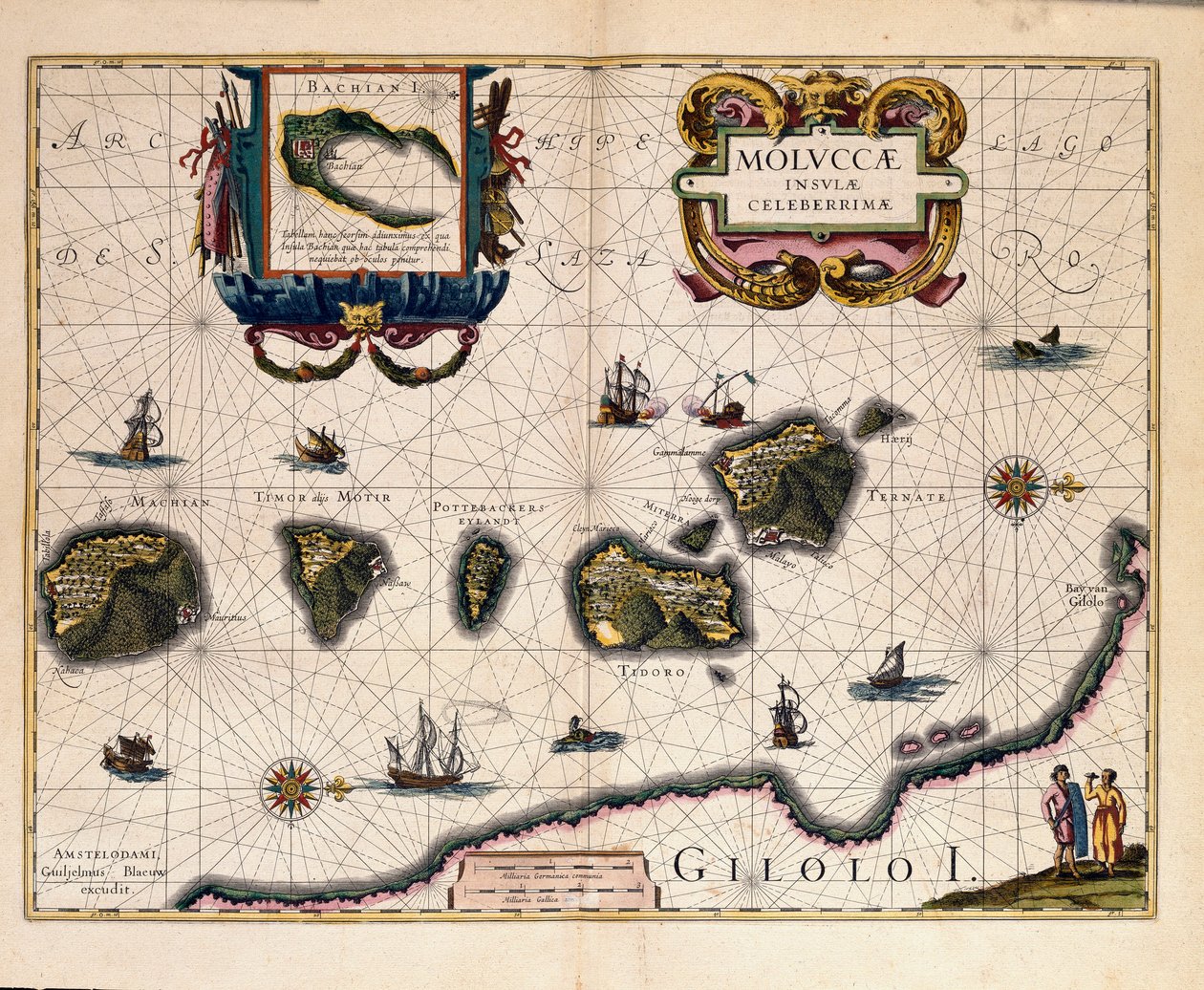 Carte des îles Moluques à l