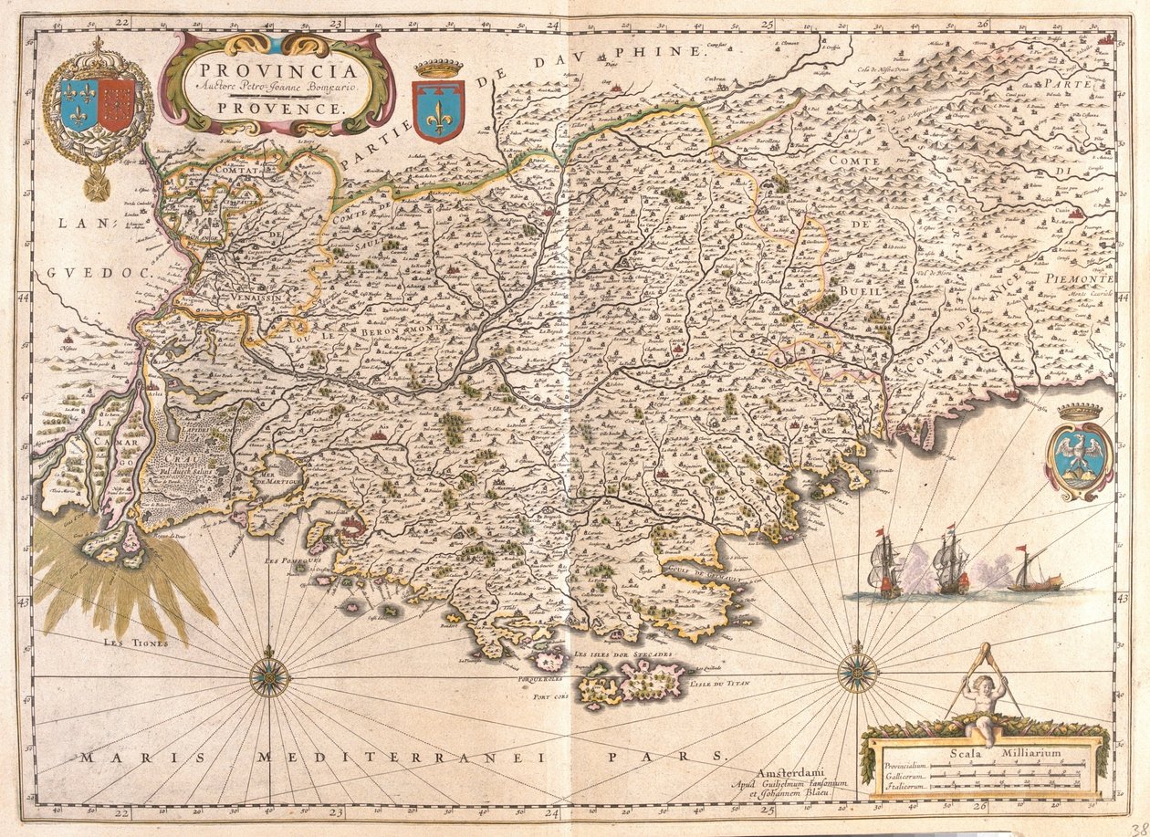 Provence, dans "Theatrum Orbis Terrarum, sive Atlas Novus" de Willem Blaeu, Amsterdam - Willem Blaeu