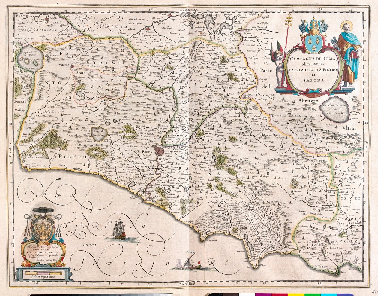 Rome, Italie, dans "Theatrum Orbis Terrarum, sive Atlas Novus" de Willem Blaeu, Amsterdam - Willem Blaeu