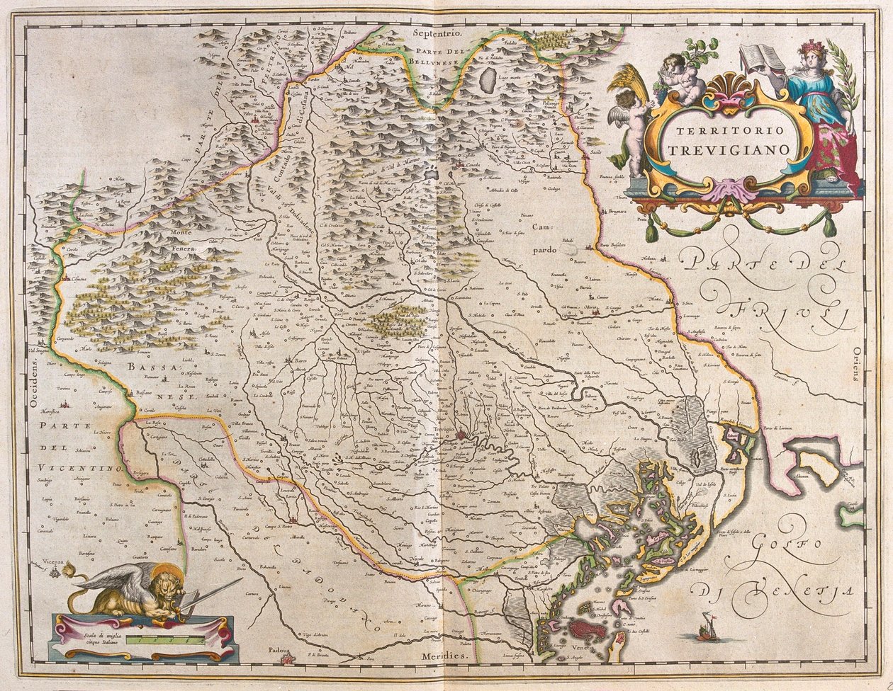 Treviso, Italie, dans "Theatrum Orbis Terrarum, sive Atlas Novus" de Willem Blaeu, Amsterdam - Willem Blaeu