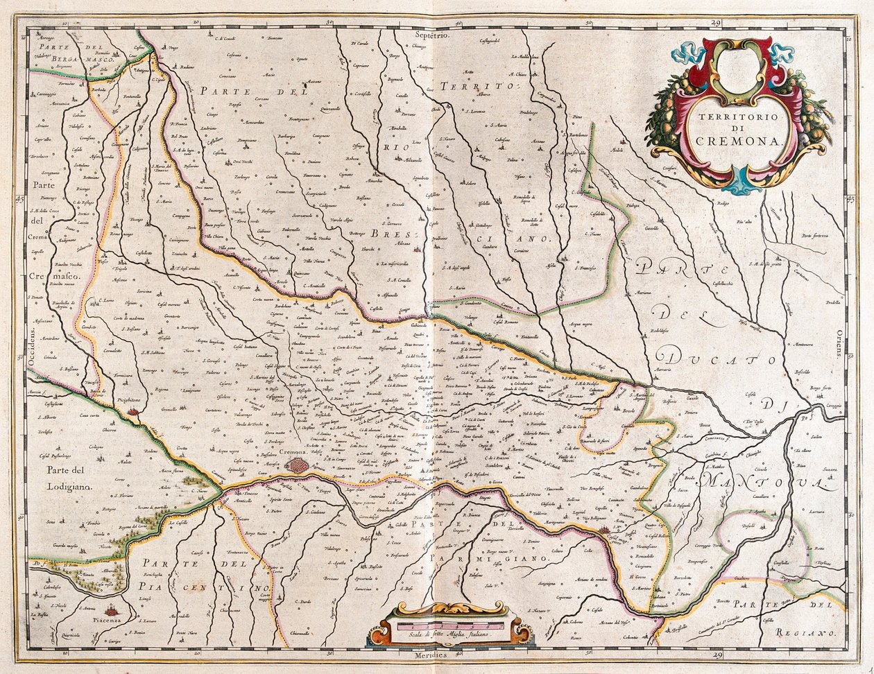 Ville de Crémone, Italie, dans le "Theatrum Orbis Terrarum, sive Atlas Novus" de Willem Blaeu, Amsterdam - Willem Blaeu