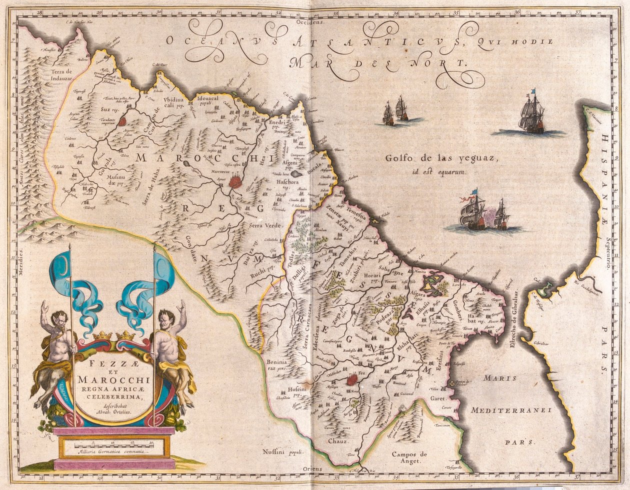 Afrique du Nord-Ouest et Maroc, dans "Theatrum Orbis Terrarum, sive Atlas Novus" de Willem Blaeu, Amsterdam - Willem Blaeu