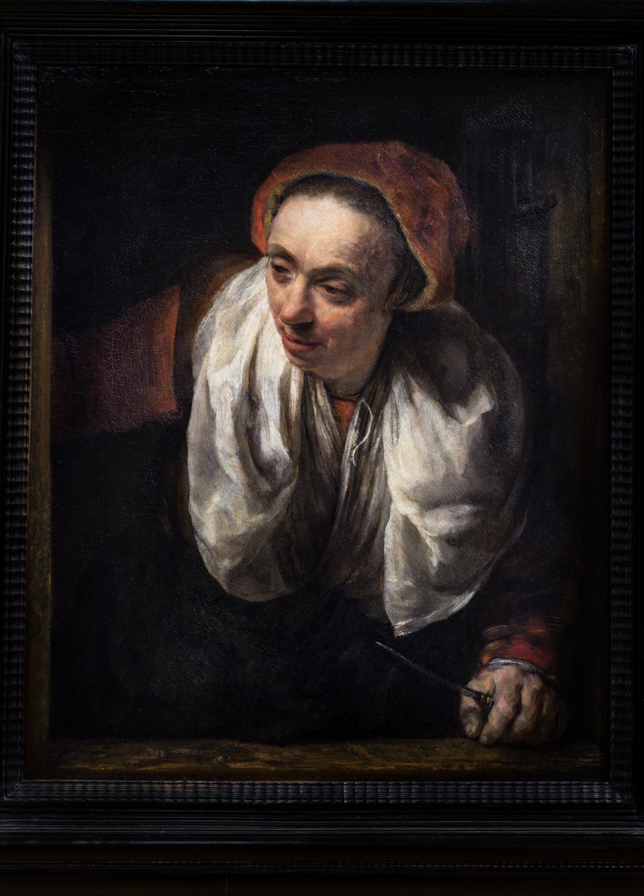 Vieille femme à sa fenêtre - Willem Drost