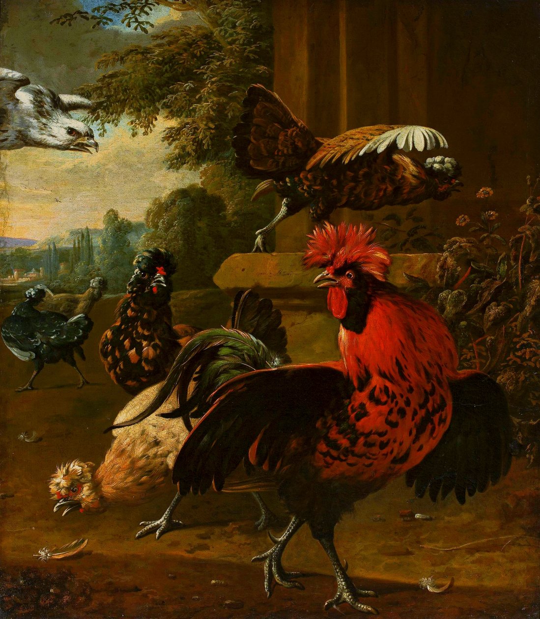 Oiseaux attaqués par un faucon - Willem Frederiksz van Royen