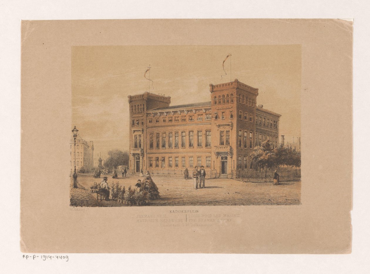 Maison des marins sur le Kadijksplein à Amsterdam - Willem Hekking jr.