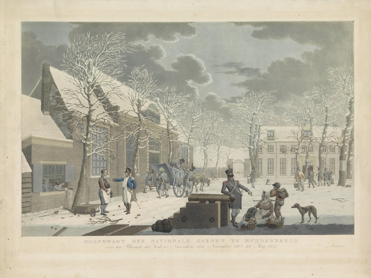 Garde nationale principale à Muiderberg, 1813-1814 - Willem Hendrik Hoogkamer (attributed to)
