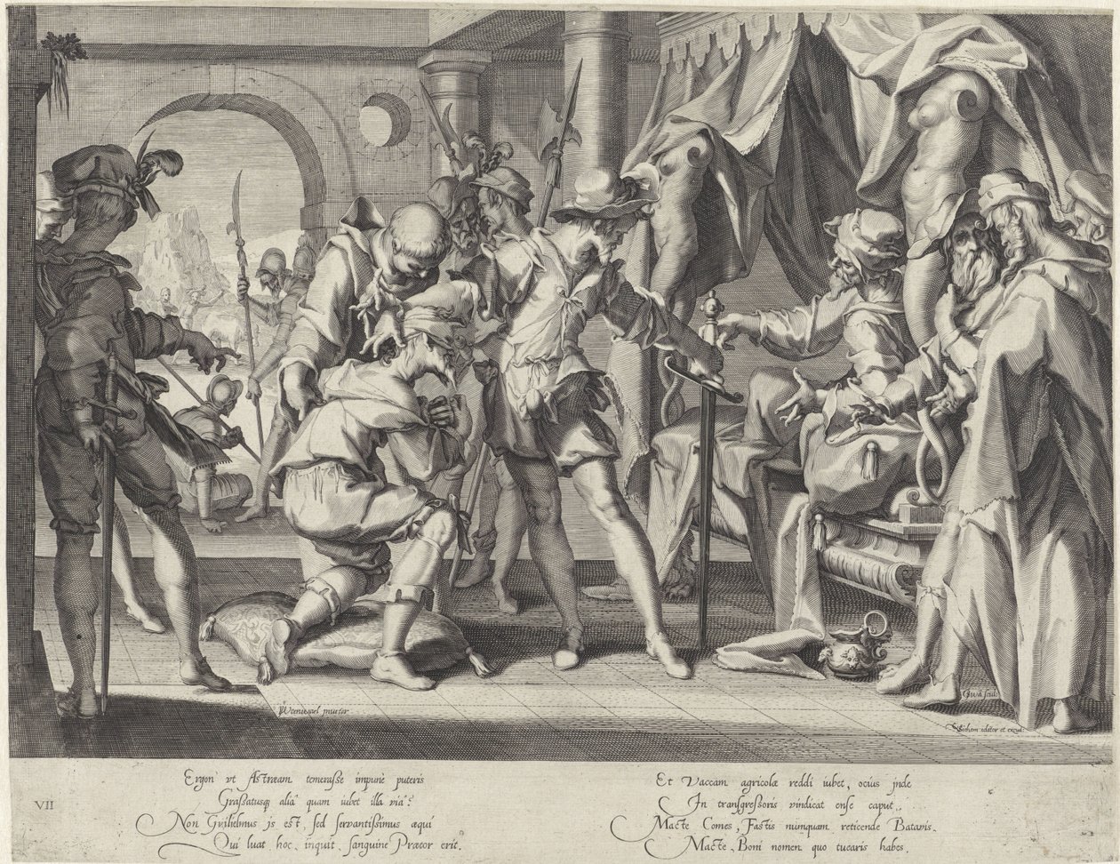 Graaf Willem III van Holland donne l
