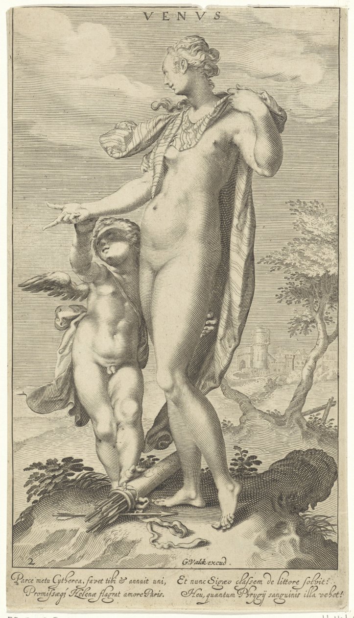 Vénus et Cupidon (Oordeel van Paris) - Willem Isaacsz. van Swanenburg