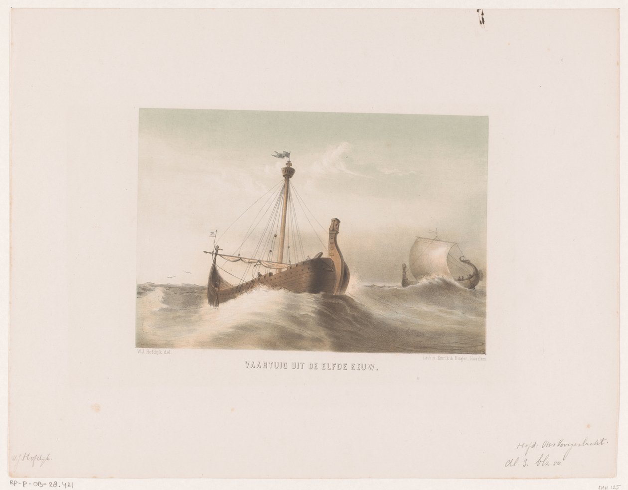 Navire, 11e siècle - Willem Jacob Hofdijk