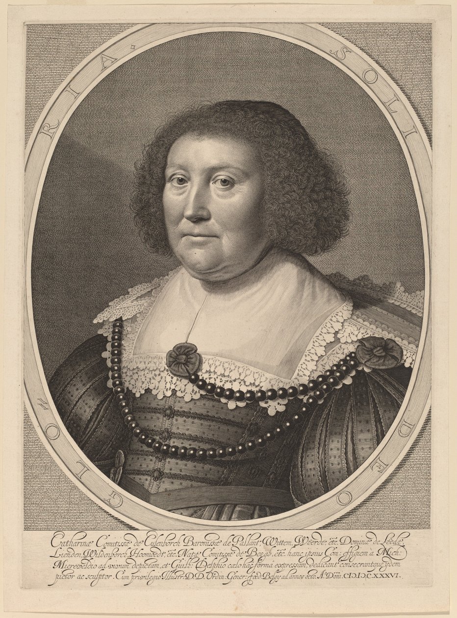 Catherine, Comtesse de Pallandt - Willem Jacobsz Delff after Michiel van Miereveld