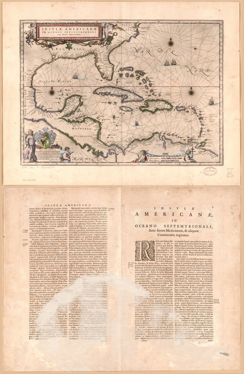 Insulæ Americanæ in oceano septentrionali cum terris adiacentibus LOC 84696979 - Willem Janszoon Blaeu