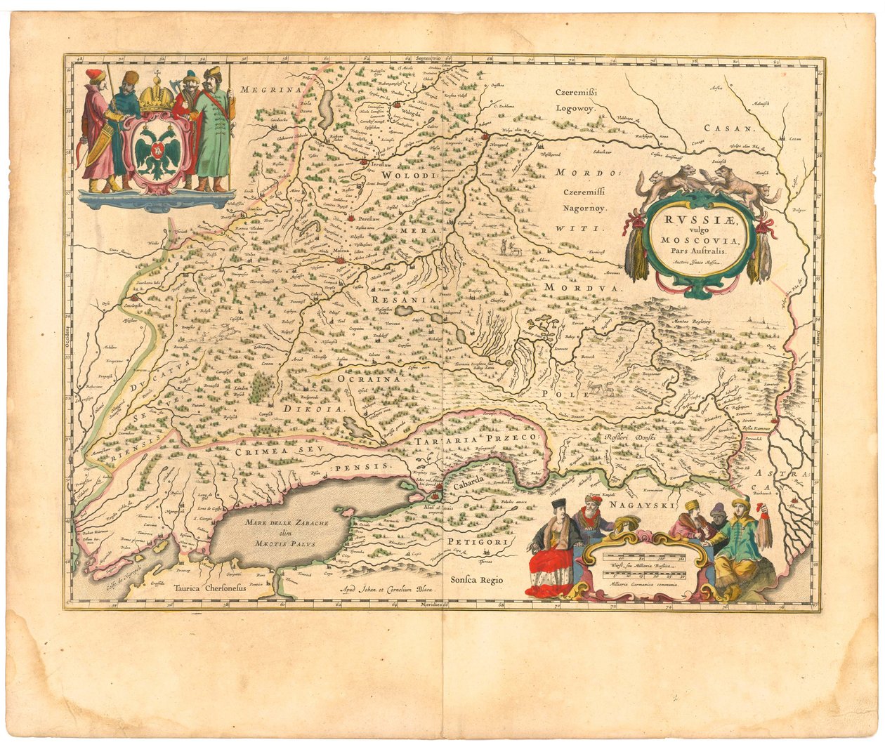 Carte de la Russie De : Theatrum Orbis Terrarum..., 1645 - Willem Janszoon Blaeu