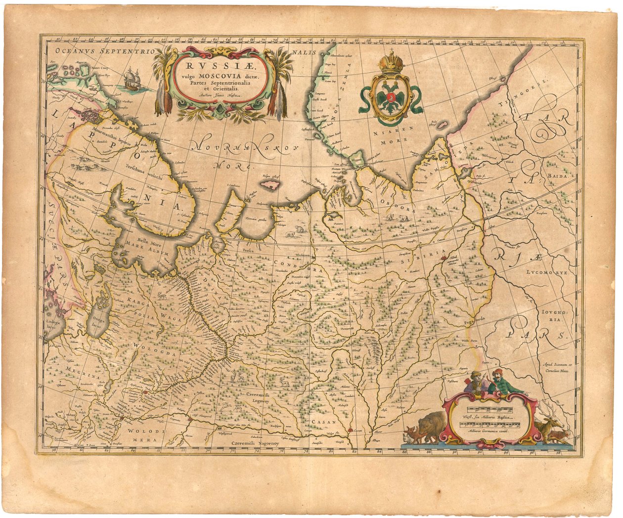 Carte de la Russie De : Theatrum Orbis Terrarum..., 1645 - Willem Janszoon Blaeu