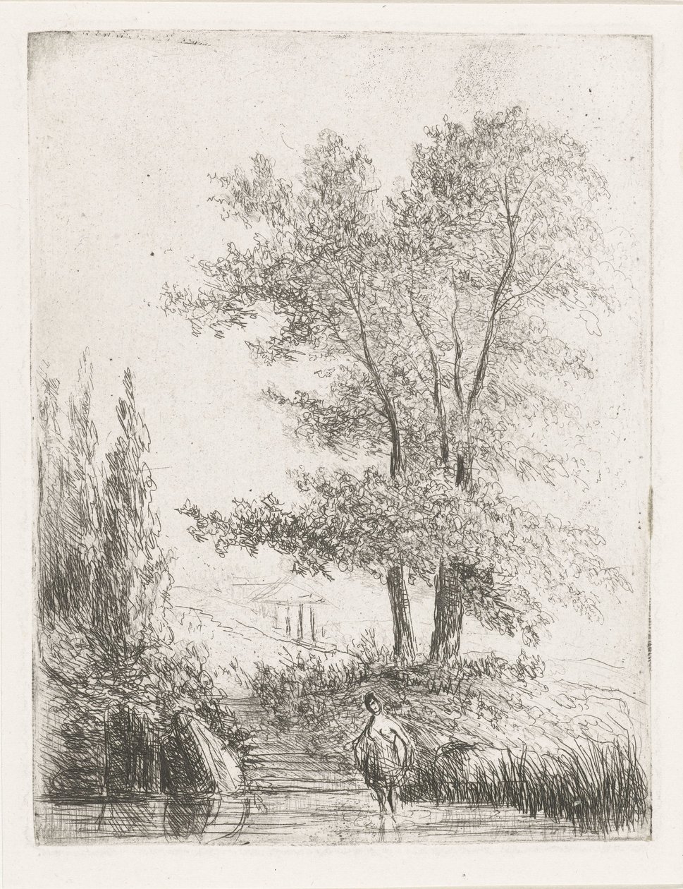 Paysage vallonné avec baigneuse - Willem Matthias Jan van Dielen