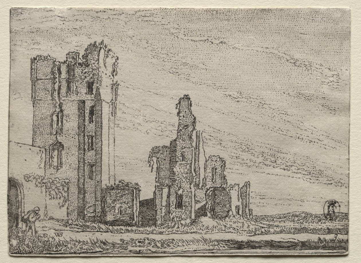 Ruines du château Huys Te Kleef près de Haarlem, vers 1616 - Willem Pietersz Buytewech