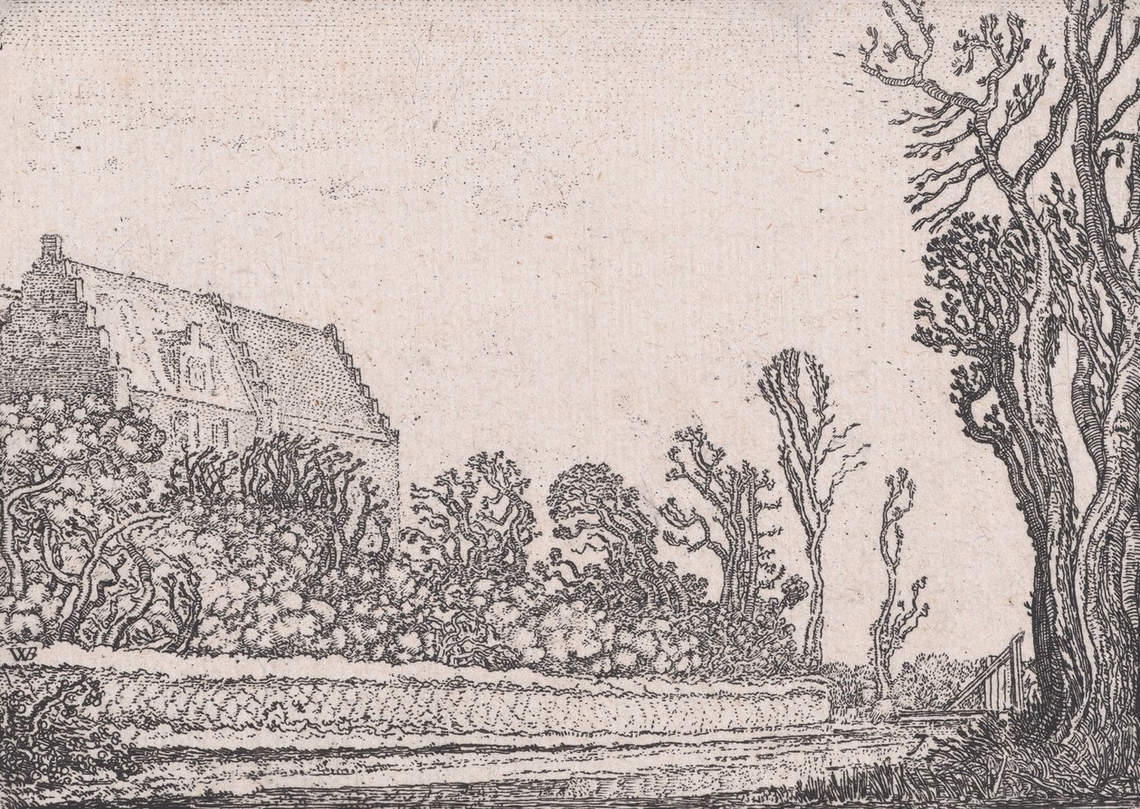 La Maison au pignon à gradins, de Verscheyden Landtschapjes - Willem Pietersz. Buytewech
