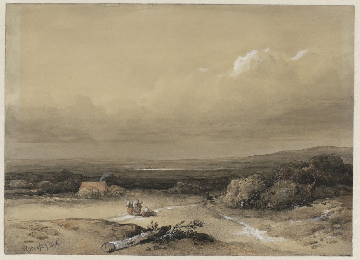 Paysage - Willem Roelofs (I) (signed by artist)