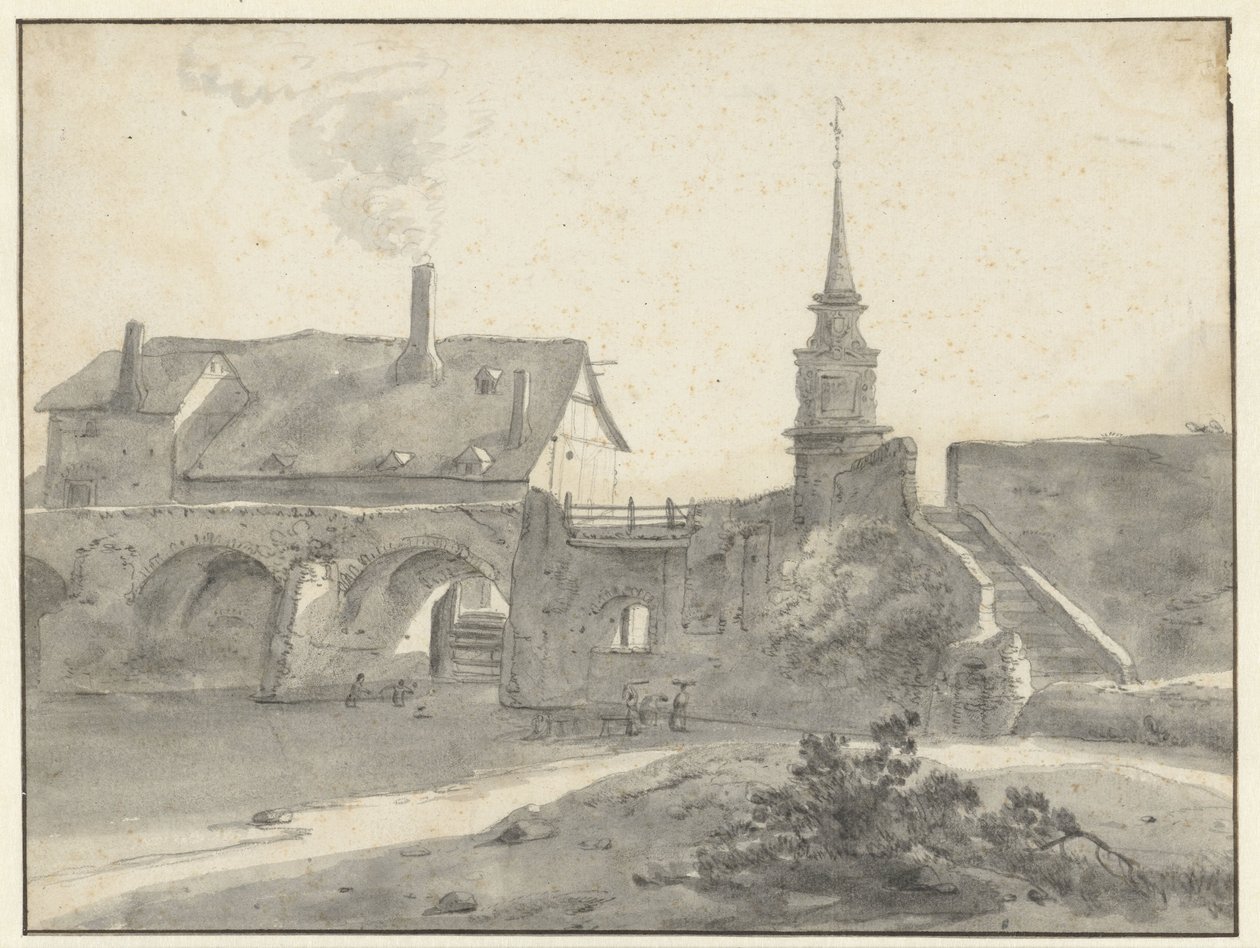 Pont des Treilles à Angers - Willem Schellinks (attributed to)