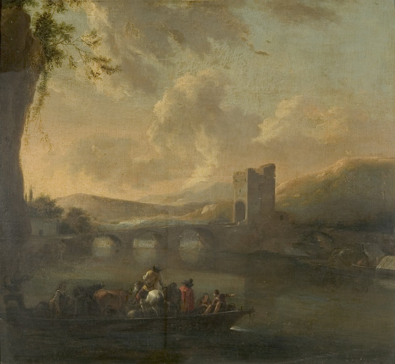 Un ferry traversant une rivière, vers 1640 - Willem Schellinks