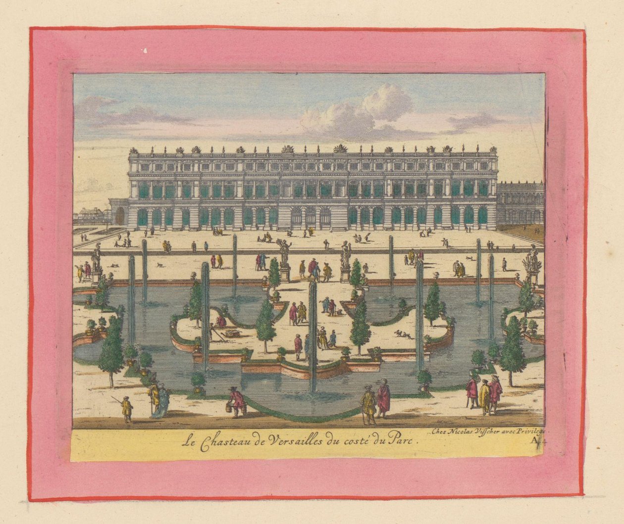 Ansicht des Palastes von Versailles von der Park- und Gartenseite - Willem Swidde