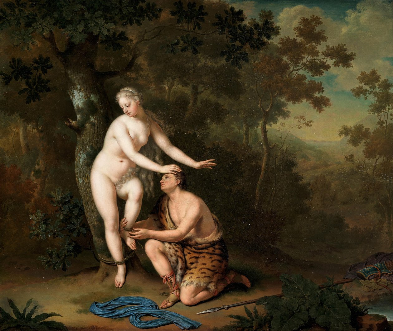 Sylvia libérée par Aminta, XVIIIe siècle - Willem Van Mieris