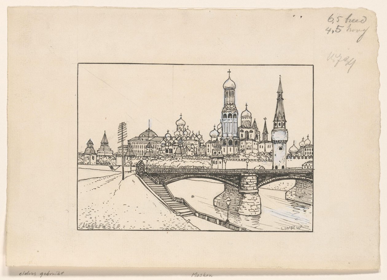 Vue sur le Kremlin à Moscou - Ludwig Willem Reymert Wenckebach