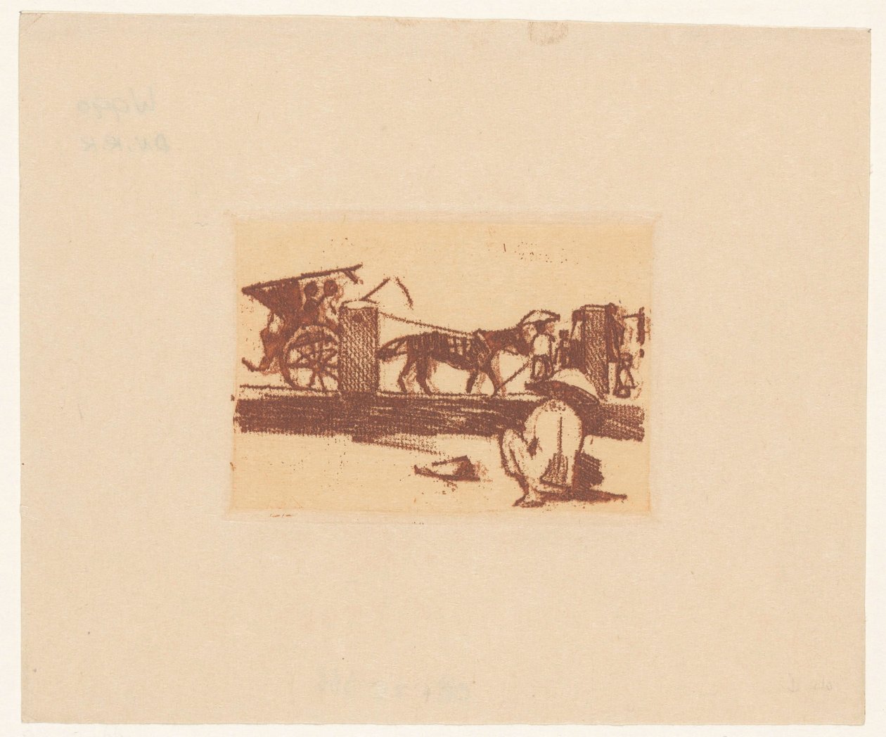 Figure accroupie et un sado à Buitenzorg - Willem Arnoldus Witsen