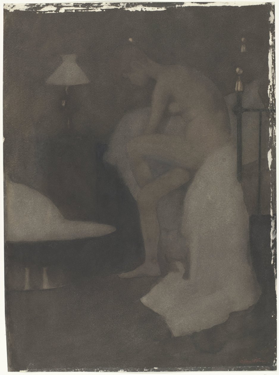Femme nue assise au bord du lit - Willem Arnoldus Witsen