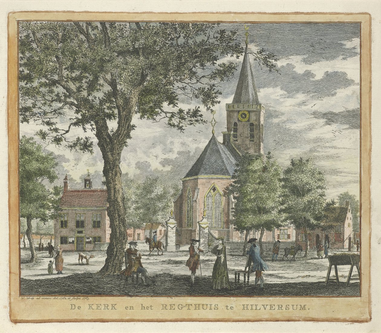 Église et tribunal à Hilversum en 1762 (avant l