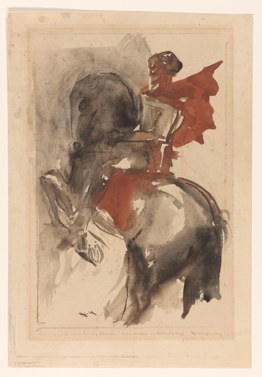 Chevalier à cheval - Willem van Konijnenburg (signed by artist)