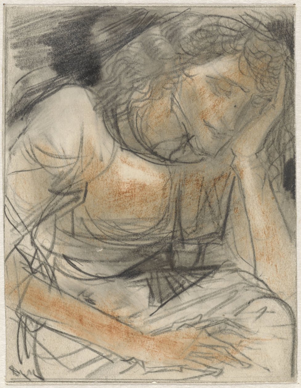 Femme avec main sous la tête - Willem van Konijnenburg
