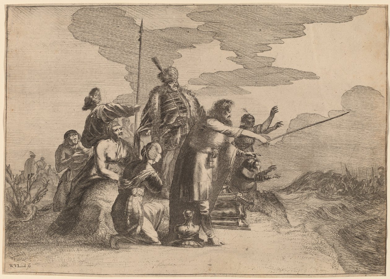 Pharaon périssant dans la mer Rouge - Willem van Lande