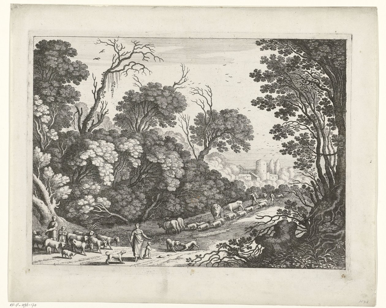 Bergers avec le troupeau - Willem van Nieulandt (II)