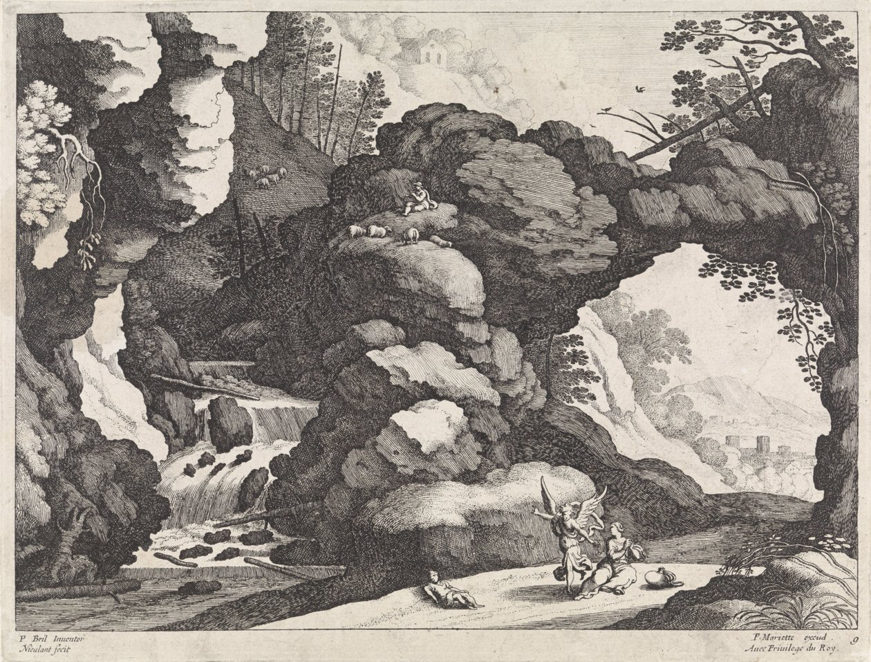 Paysage avec Agar et Ismaël - Willem van Nieulandt (II)
