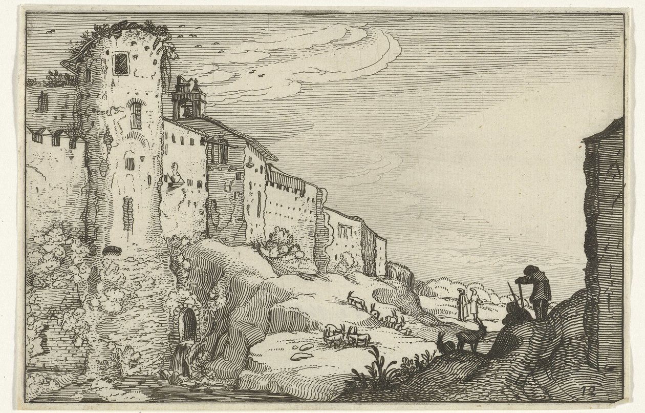 Paysage avec ruine romaine - Willem van Nieulandt (II)