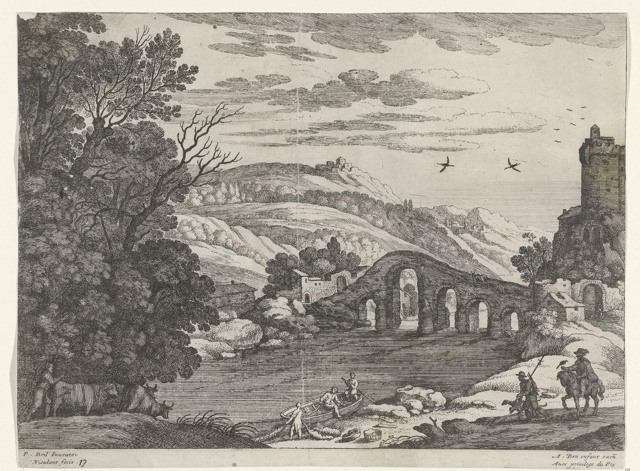 Paysage avec une rivière - Willem van Nieulandt (II)