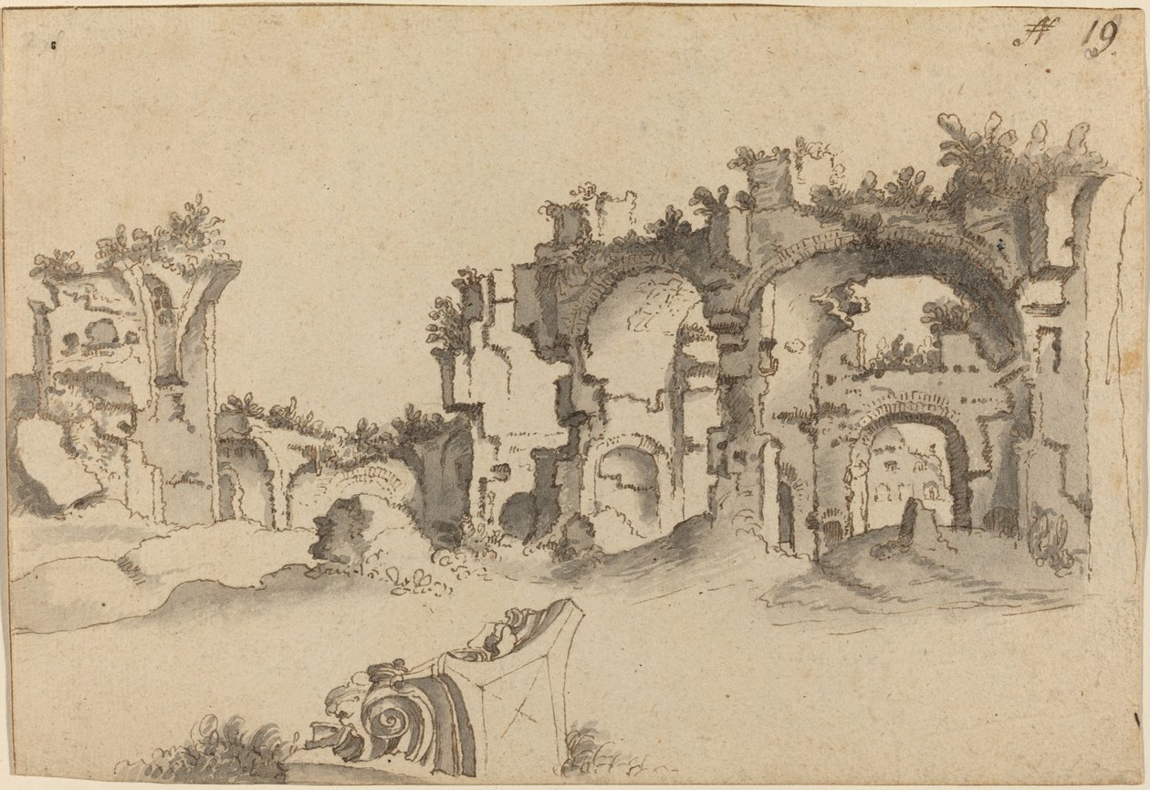 Les Thermes de Caracalla, Rome - Willem van Nieuwlandt II