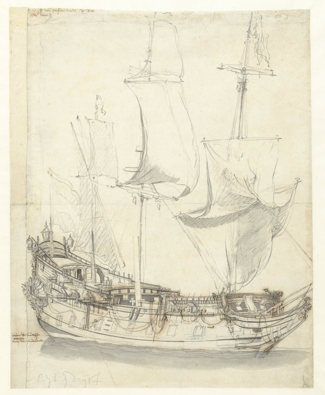 Navire la Princesse Royale du vice-amiral Witte de With - Willem van de Velde (I)