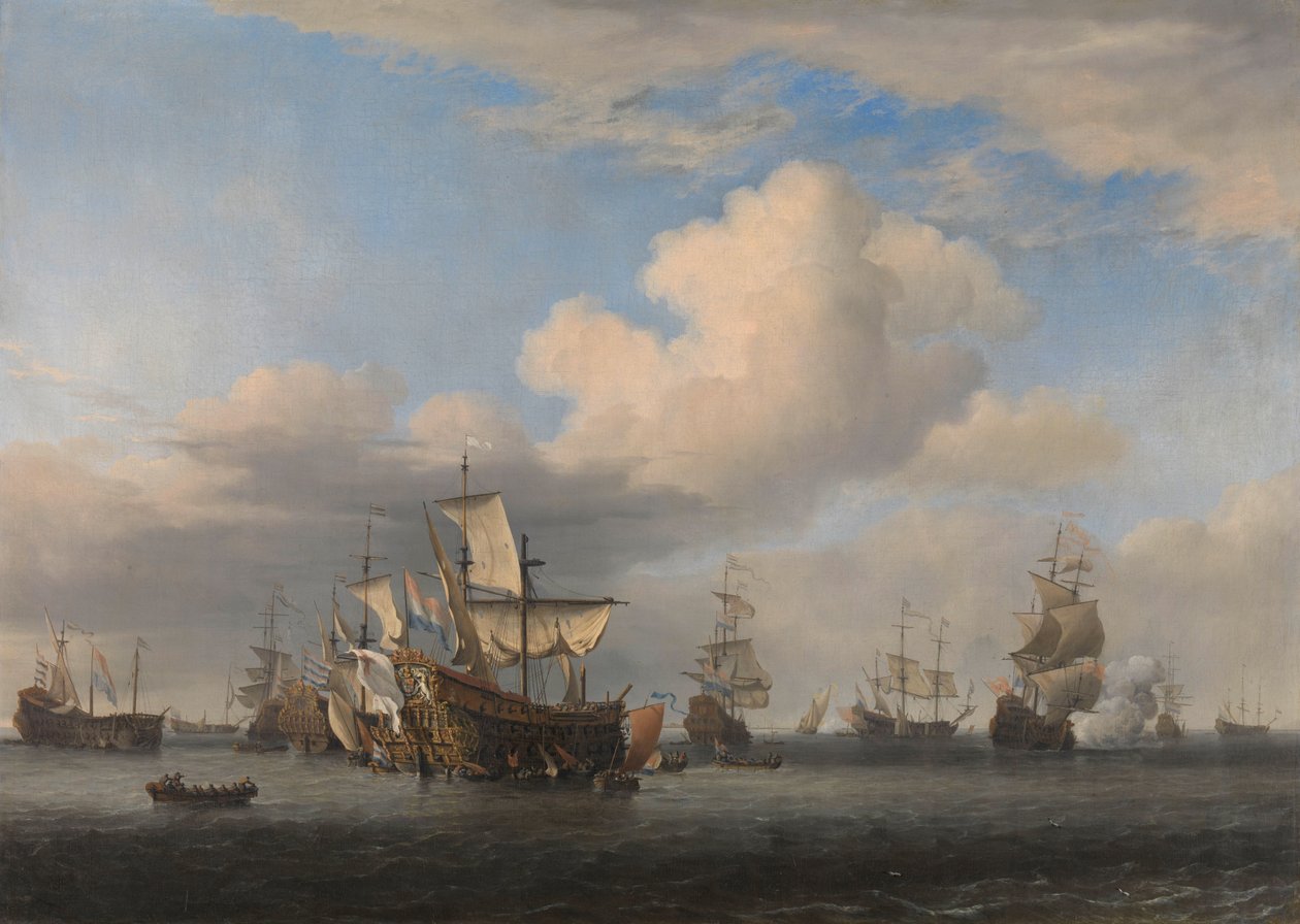 Navires anglais capturés après la bataille des Quatre Jours - Willem van de Velde (II)