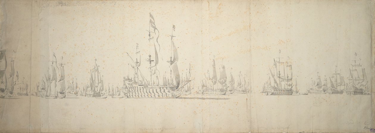 La veille de la bataille de Lowestoft, 2-12 juin 1665 - Willem van de the Elder Velde