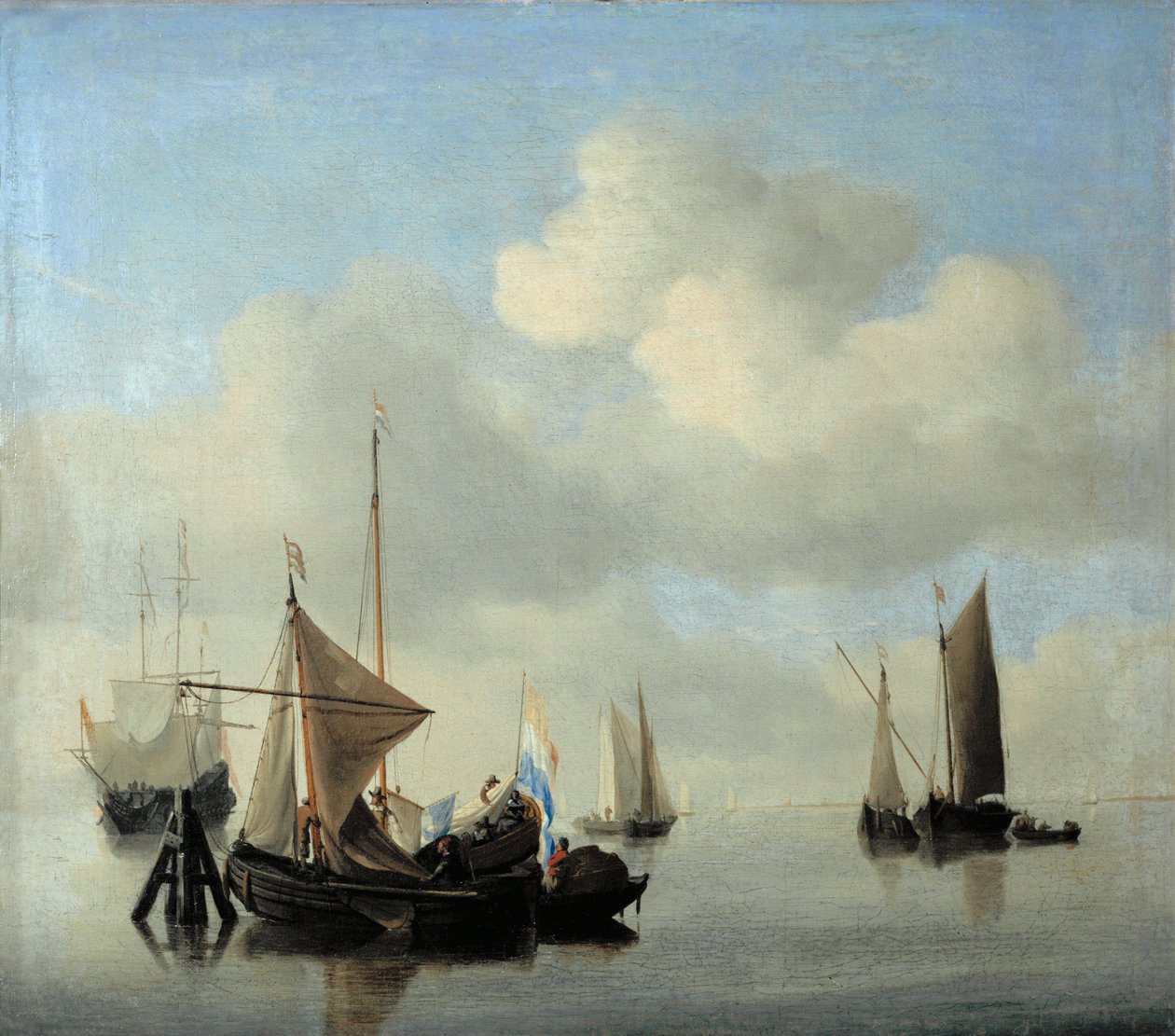 Marine par temps calme … - Willem van de the Younger Velde