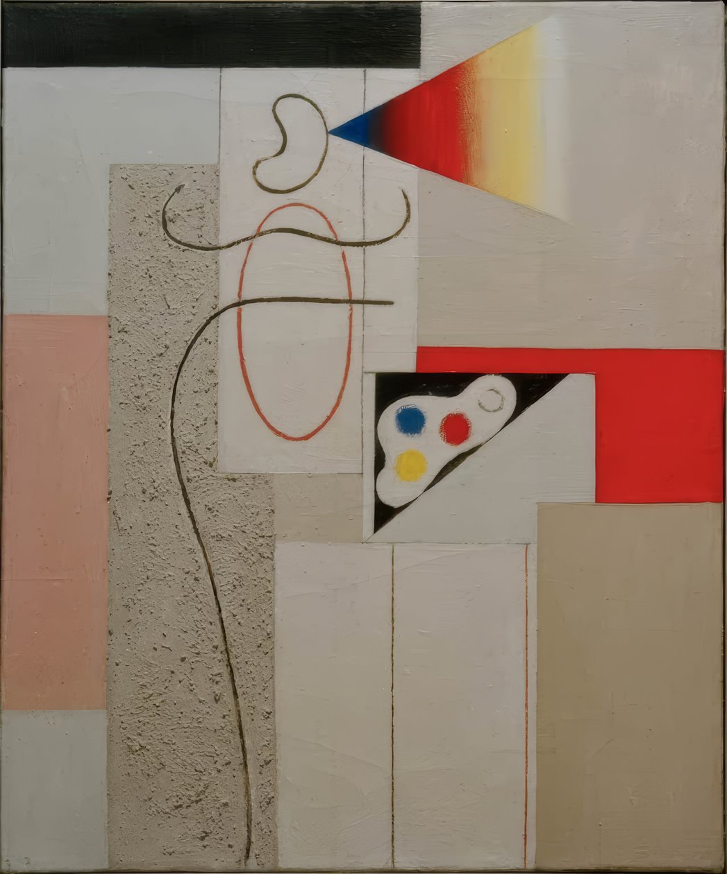Maler mit Palette von Willi Baumeister