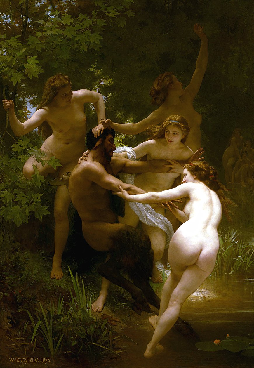 Nymphes et Satyre - William Adolphe Bouguereau