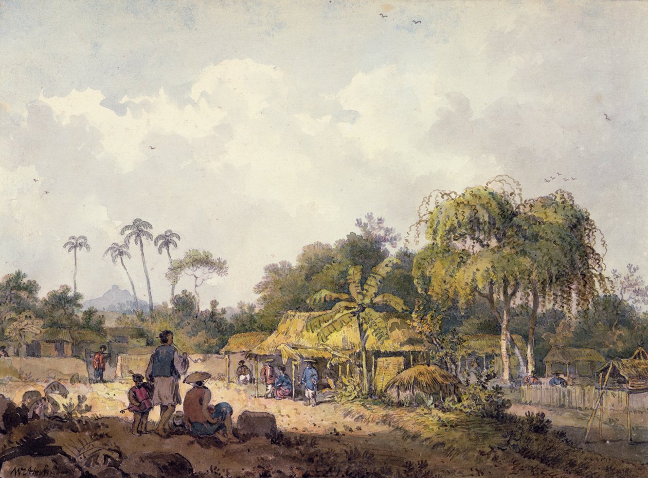 Vue près de la baie de Turon, Cochinchine - William Alexander