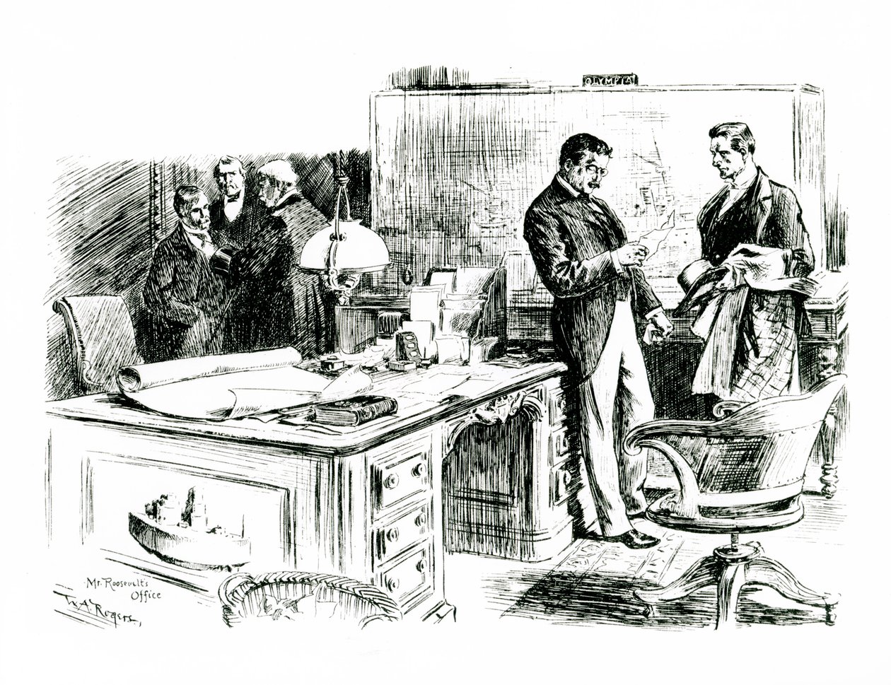 Le sénateur Lodge et le secrétaire adjoint d