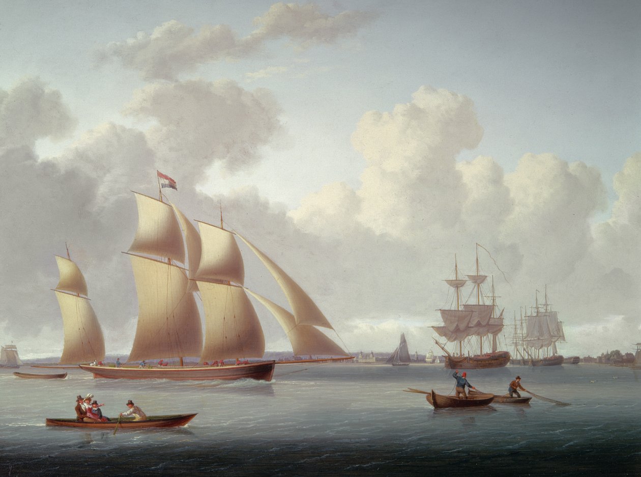 Navires hollandais et autres au large de Greenwich - William Anderson