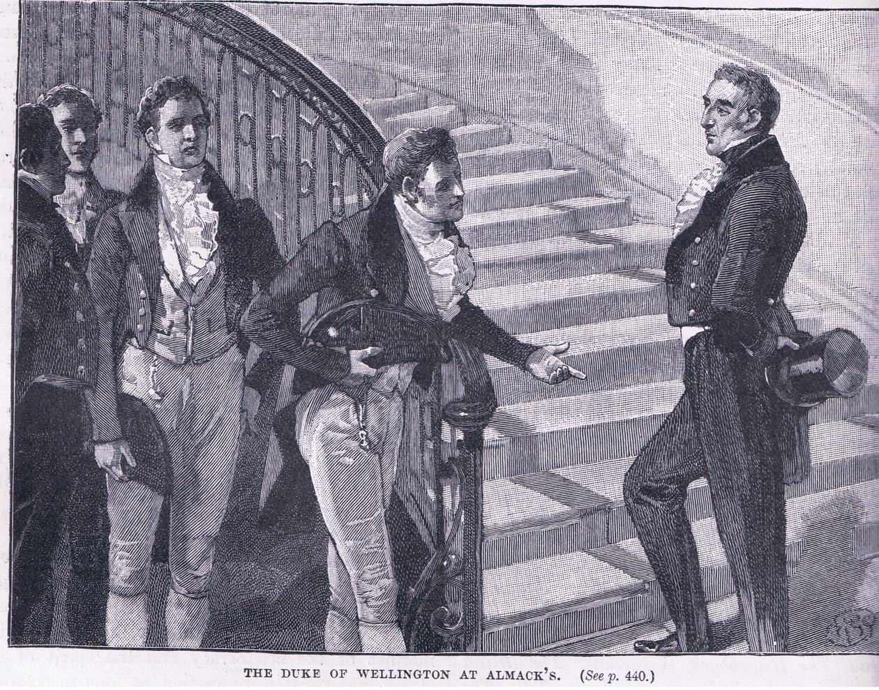 Le duc de Wellington à Almacks, 1830 - William Barnes Wollen