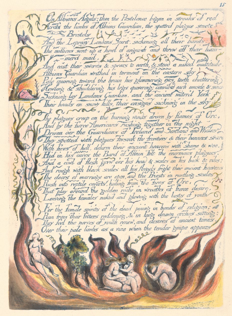 Amérique. Une prophétie, Planche 17, Sur les anges d