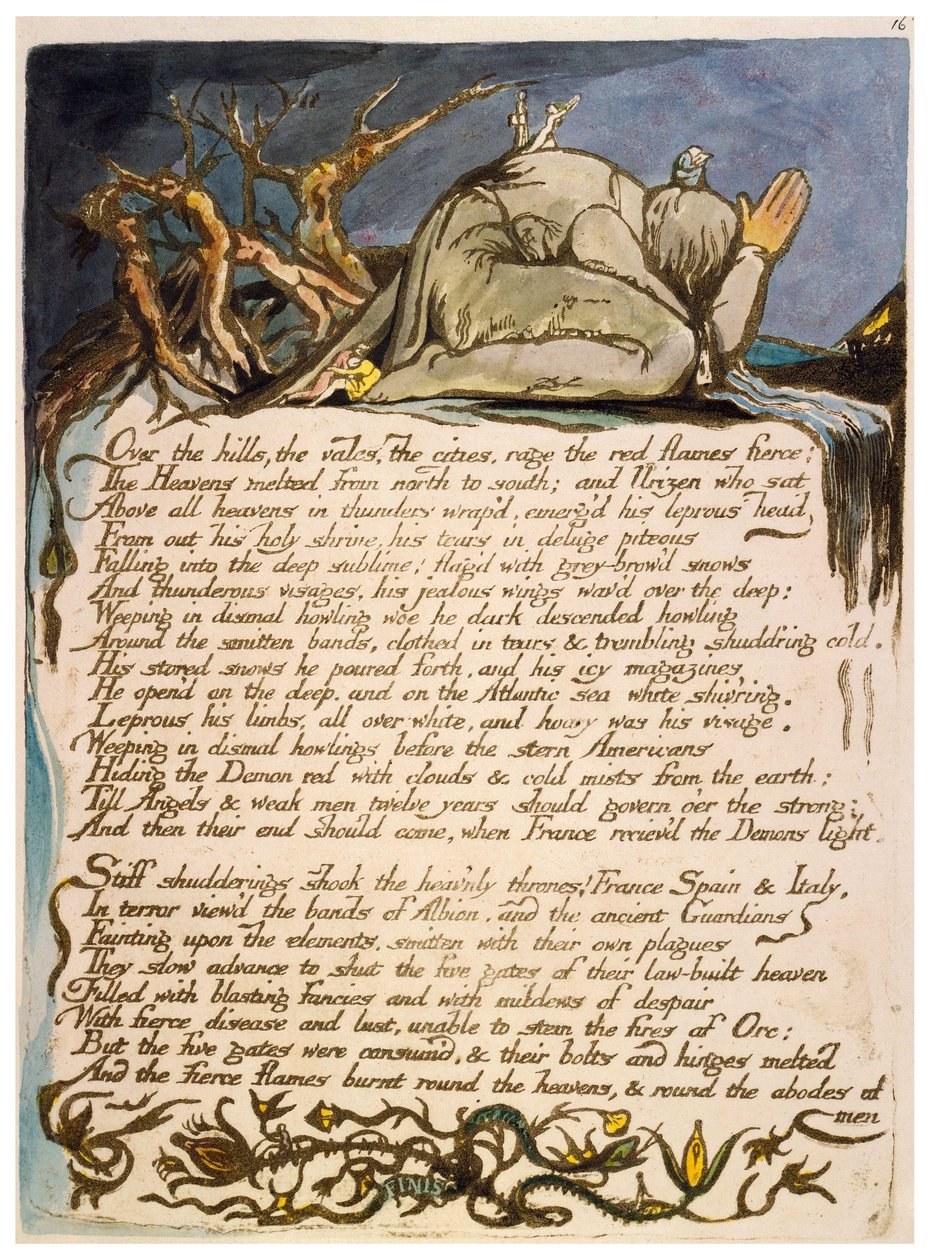 America a Prophecy copie une plaque 18 - William Blake