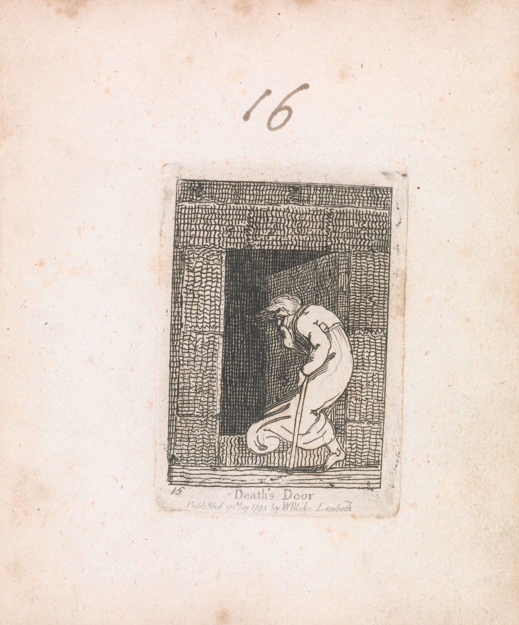 Pour les enfants. Les Portes du Paradis, Planche 17, La porte de la mort - William Blake